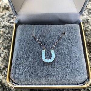 Opal Horseshoe Necklace Good Luck Gift